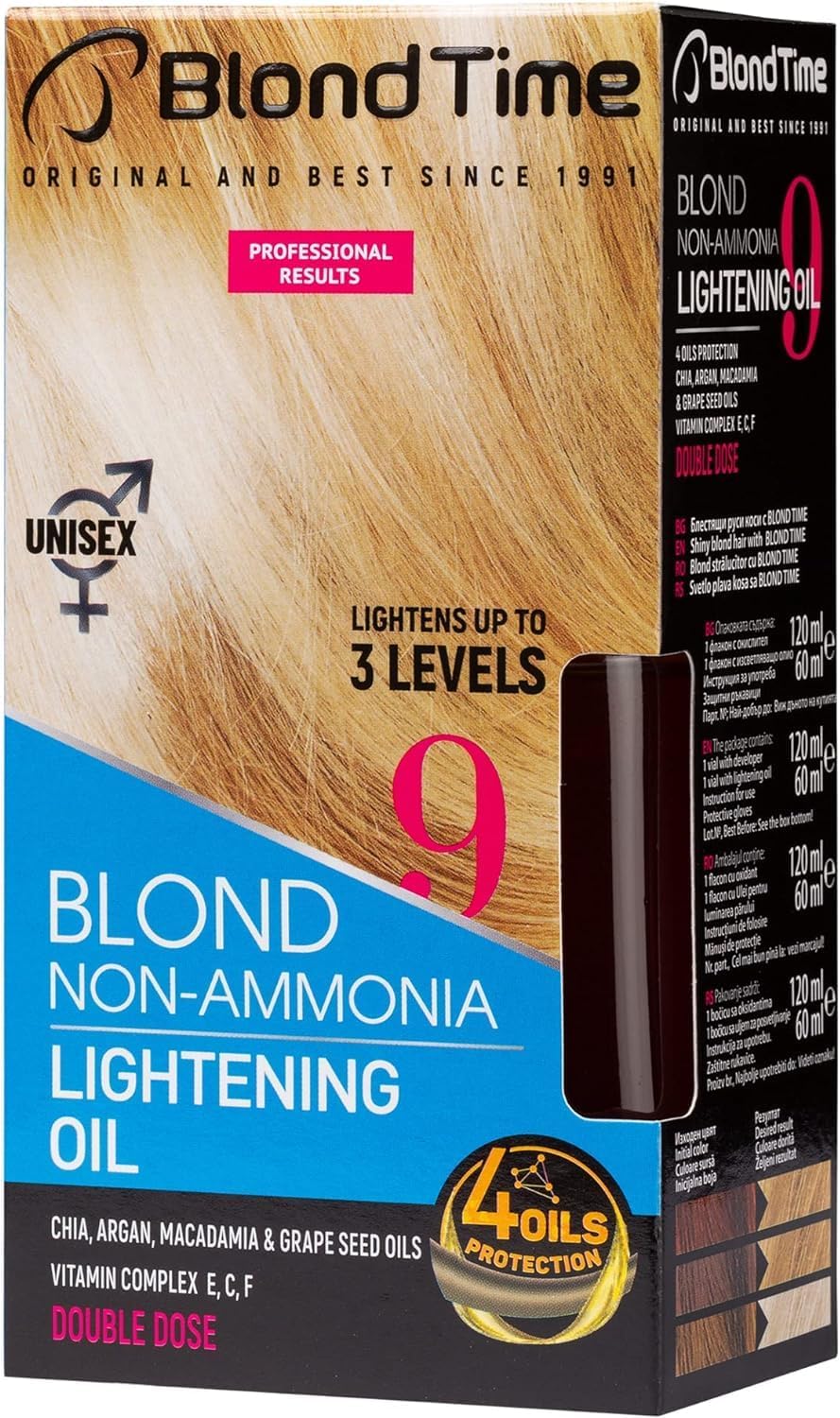 Huile Décolorante pour cheveux, éclaircit jusqu'à 3 tons - Nuance Naturelle - Décolore sans abîmer les cheveux - Hydrate, Prend soin, Nourrit et Protège - Sans Ammoniaque - 180 ml 7