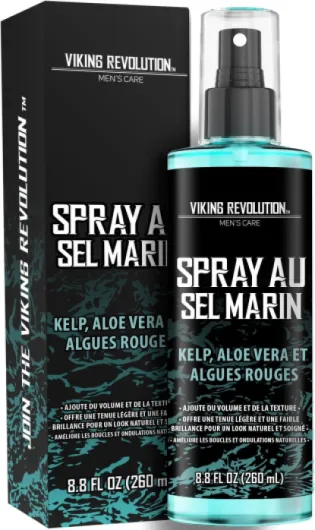 Sea Salt Spray pour Homme - Spray au Sel de Mer avec Extrait de Kelp, Aloe Vera et Algues Rouges - Volume et Texture - Cadeau Homme - 260ml Aloe 260 ml (Lot de 1)