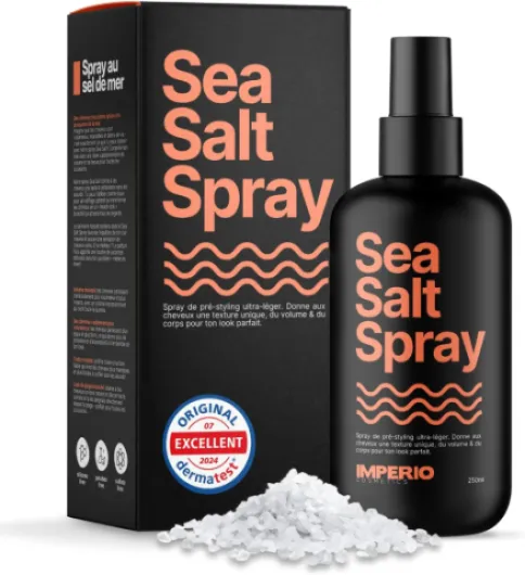 Sea Salt Spray - 250ml Premium Spray Eau de Mer Cheveux pour Cheveux Plus Volumineux & Texture Stable - Parfaites Beach Waves, Volume & Tenue