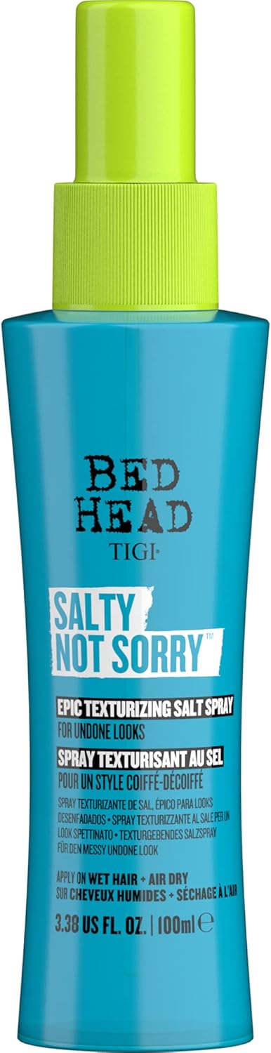 Bed Head by TIGI Salty Not Sorry Sea Salt Spray, Texturisant Au Sel Pour Un Style Coiffé-Décoiffé 100ml Spray au Sel