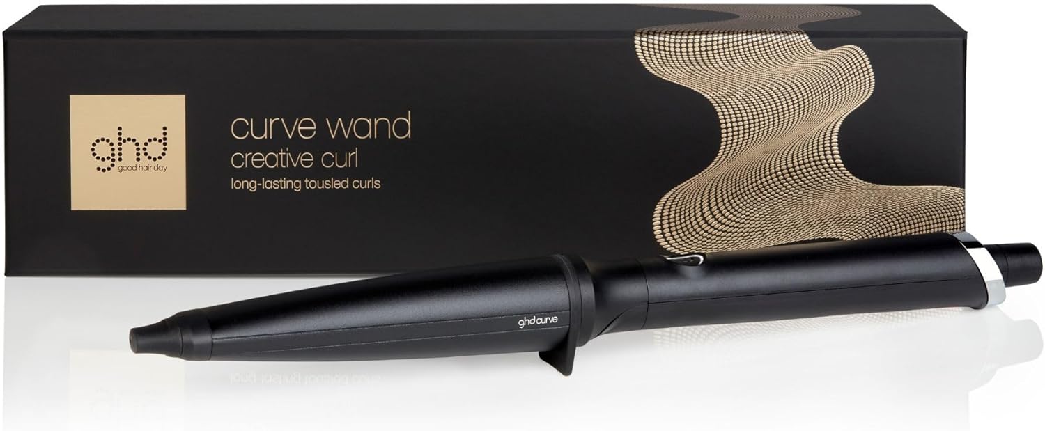 Ghd - Boucleur ghd Creative Curl Wand - Boucleur professionnel (Noir) - Créez des boucles en 5 à 8 secs pour une tenue 24H - Wavy naturel facile, rapide - Idéal pour tous types de cheveux