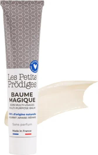 Baume Magique Multi Usages - Visage, Levres, Mains & Corps - Demaquillant, Soin Nourrissant & Réparateur, Cheveux - 100% Naturel - Fabriqué en France - Emballage Tube Recyclable