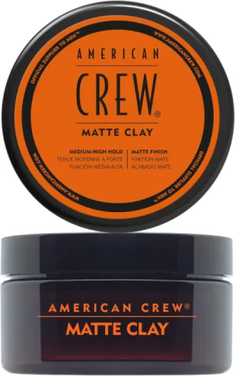 American Crew Matte Clay, Cire Cheveux Homme à l'Argile (85 g), Fixation Moyenne à Forte & Fini Mat et Soyeux, Tous Types de Cheveux, Formule Professionnelle Unique