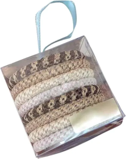 8PC Knekki Original Elastique Cheveux Pour Femmes, Knekkies Tresse élastique Cheveux, Pour Chevéux épais Et Bouclés, élastique à Chevéux Multicolore Sans Métal Sans Dommage Tressés (D)