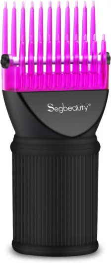 Embouts Peignes de Sèche-cheveux, Concentrateur de Cheveux de Brosse à Bec Attachments, Coiffure Salon Outil de Style pour Naturels, Fins, Ondulés, Bouclés Violet