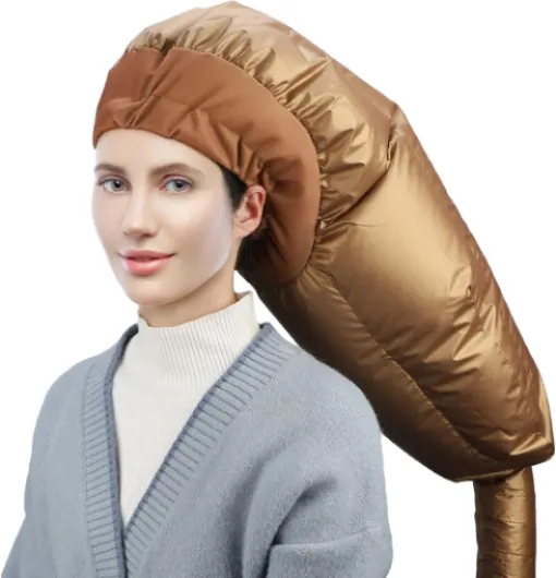 Bonnet de Sèche-cheveux Casque, Casques Chauffants pour Femmes Beauté des Cheveux Longs et Bouclés, Sèche de Capot pour le Style de Séchage Curling Conditionnant en Profondeur, Or XL Or