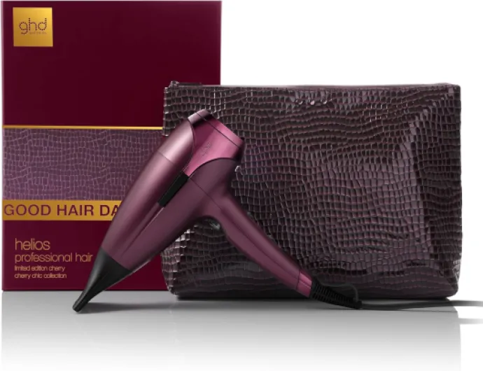 Ghd - Sèche-cheveux ghd Helios - Seche cheveux professionnel (Bordeaux) Pochette incluse - 2200 watts, séchage puissant et précis, sans frisottis, 30% plus brillants - Recommandé par les coiffeurs