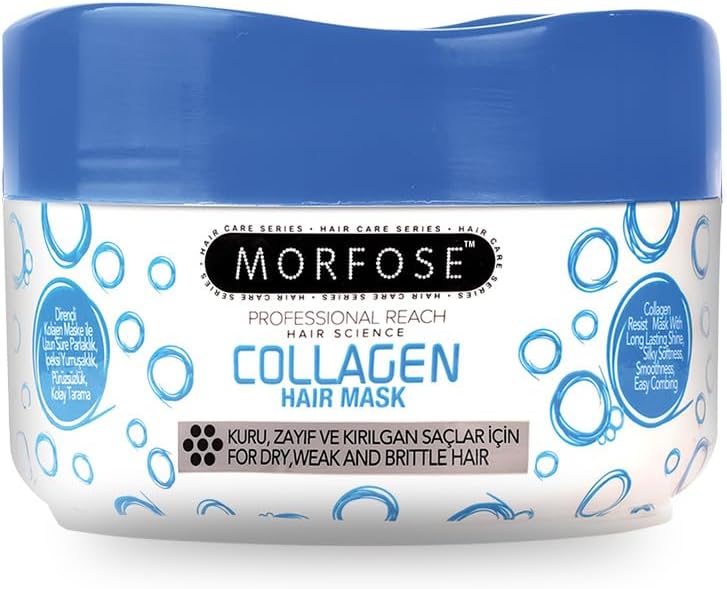 Morfose Masque Capillaire Collagène 500ml – Soin intensif pour cheveux secs & cassants – Collagène pour brillance, souplesse & élasticité Collagen