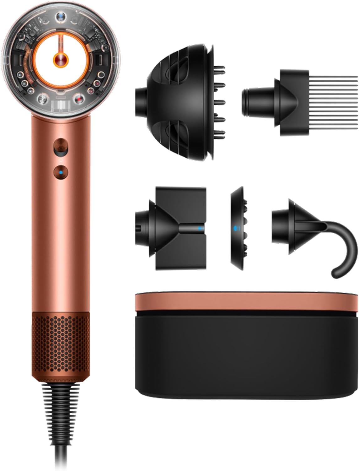 Dyson Supersonic Nural™ Cheveux bouclés à frisés (Soie Ambrée/Champagne Rose)