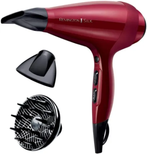 Sèche-cheveux Professionnel [Douceur & Brillance] Silk (2400W, Turbo 140 km/h, Ionique, Revêtement Céramique enrichi à la protéine de soie, Moteur AC performant, Accessoires) AC9096