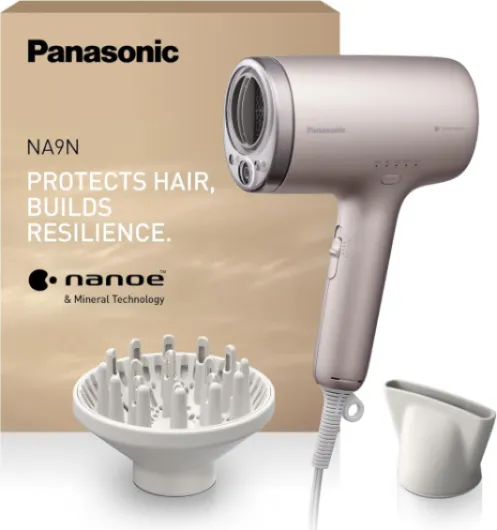 EH-NA9N-E825 Sèche-Cheveux Nanoe & Mineral Ions, Séchage Rapide sans Abimer, Détection Intelligente, Modes Scalp & Skin, Accessoire Diffuseur, 1600W, Greige Greige Sèche-cheveux à ions minéraux(2025)