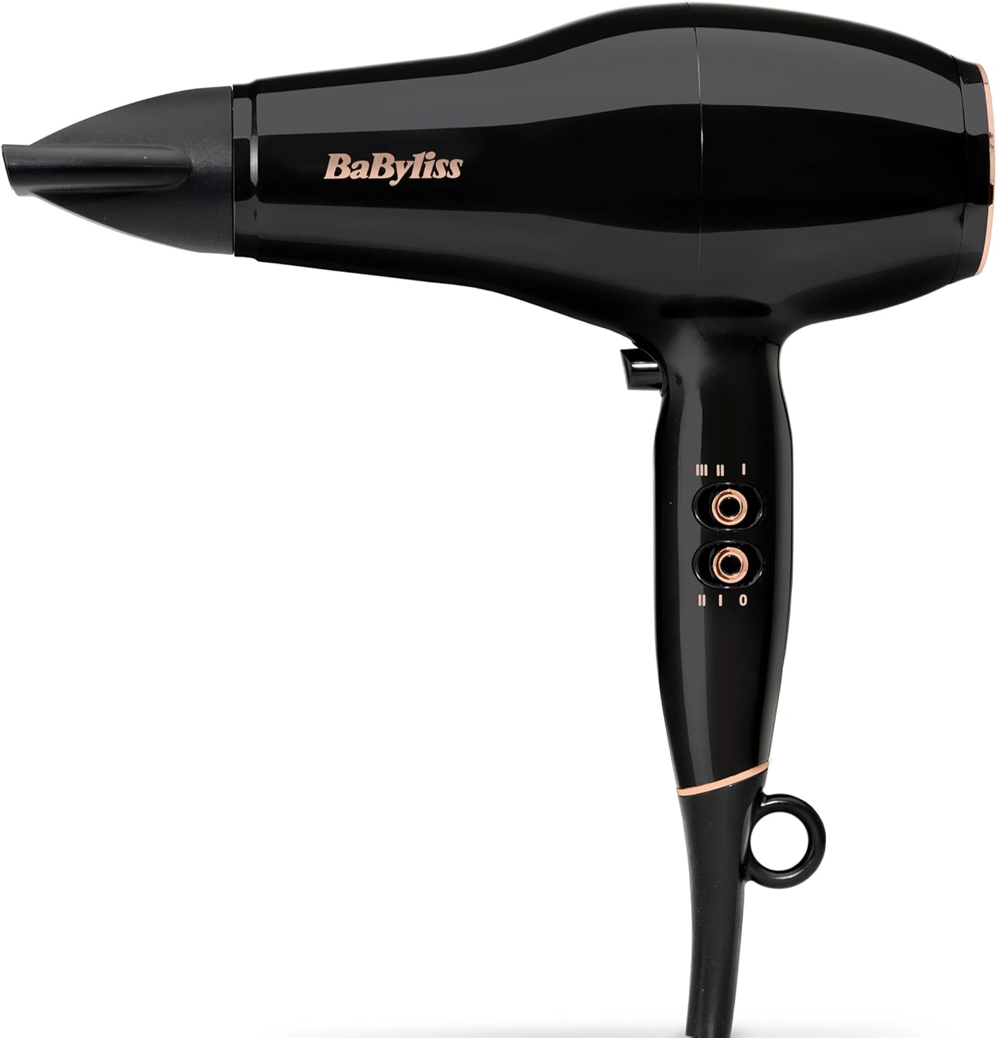 Sèche-cheveux Pro Power - Sèche-cheveux puissant de 2300W, Moteur AC Professionnel, Technologie Ionique Anti-Frisottis, 3 réglages de température & 2 réglages de vitesse, Noir, D5245E