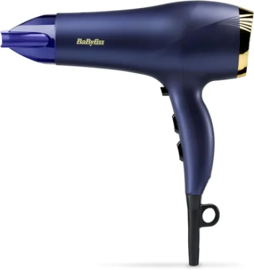 Sèche-cheveux Midnight Luxe - Puissance de 2300W, Fonction ionique anti-frisottis, Séchage rapide, Professionnel et léger, 3 réglages de température & 2 réglages de vitesses, 5781PE