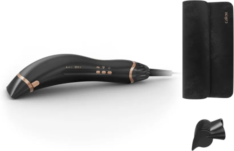 Air Motion, Sèche-cheveux lissant, Design révolutionnaire, Léger, Puissant, Moteur digital, Effet Coanda, CF8C20C0 Sèche-cheveux lissant Noir