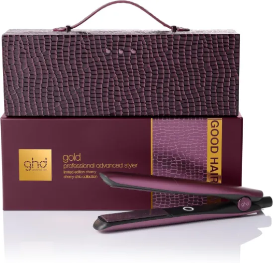 Ghd - Lisseur cheveux ghd gold - Fer à lisser professionnel - Cheveux plus lisses, 65% plus brillants, sans chaleur extrême - Lisseur boucleur, design arrondi - Idéal tous types de cheveux Bordeaux