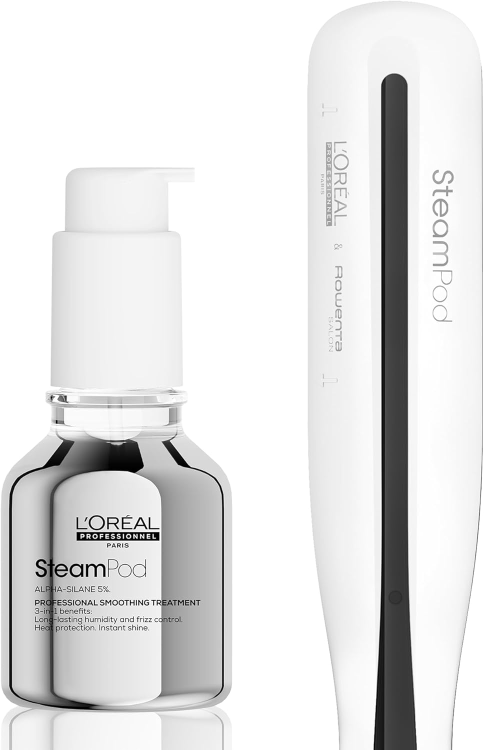L'Oréal Professionnel, Coffret Lisseur Vapeur Professionnel SteamPod 3 + Soin Lissant Concentré SteamPod, Thermoprotecteur & Haute Résistance contre l'Humidité, Anti-Frisottis