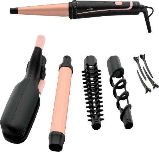 Infinite Looks Multistyler 14 accessoires pour lisser boucler gaufrer onduler Revêtement céramique Facile à utiliser Pochette rangement Pinces pour cheveux CF4230C0