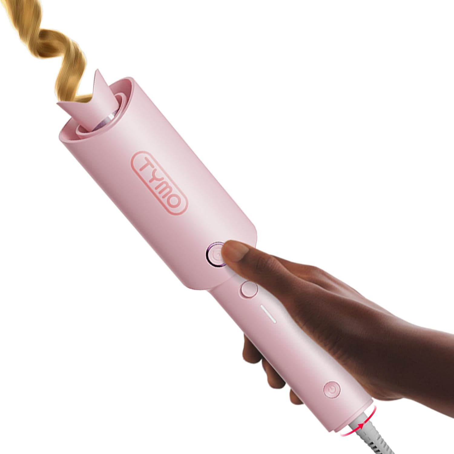 Boucleur a Cheveux Fer à Friser Automatique - CURLPRO Fer a Boucler Automatique Portable 25mm avec 3 Températures Réglables, Anti-brûlure, Boucleur Céramique Cheveux Court et Long, Rose 25mm Rose