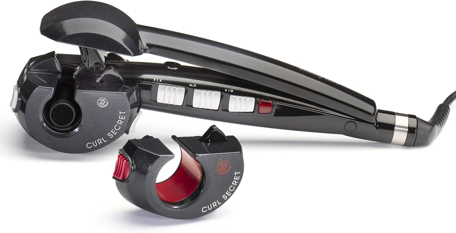 Curl Secret BaByliss - Boucleur automatique Ionic 2, 2 têtes interchangeables, Température de 190 à 230°C, Noir, 25-35mm, C1300E