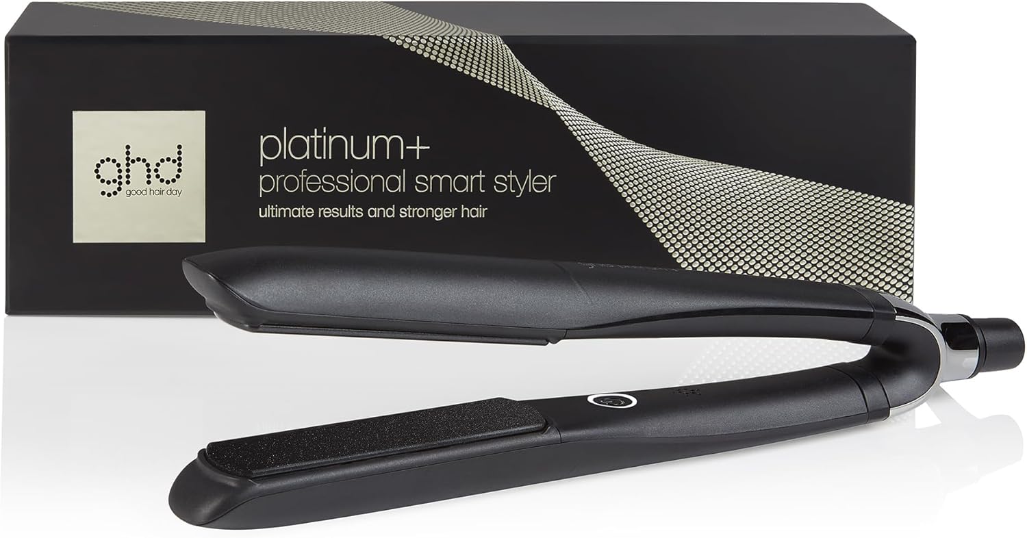 Ghd - Lisseur cheveux ghd Platinum+ - Fer à lisser professionnel - Lisse en un passage sans chaleur extrême, 75% plus brillants, 70% plus forts - Lisseur boucleur idéal cheveux colorés/abîmés Noir