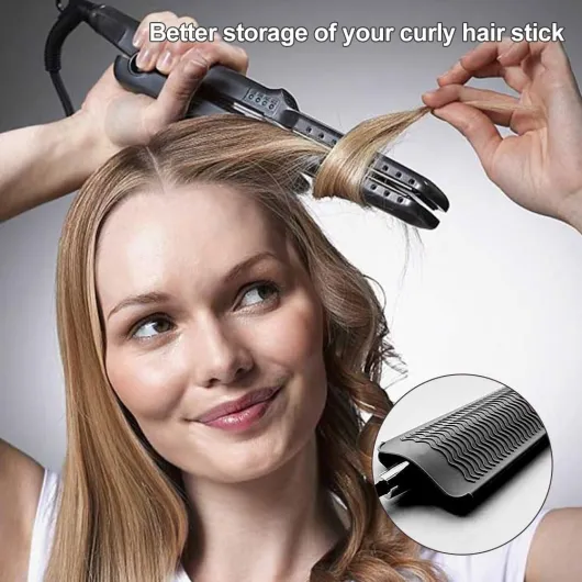 Tapis Résistant à la Chaleur Pour Fer à Friser, Pochette en Silicone Pour Fers à Boucler, Lisseur et Outils de Coiffure - Noir Noir, Gris, Rose