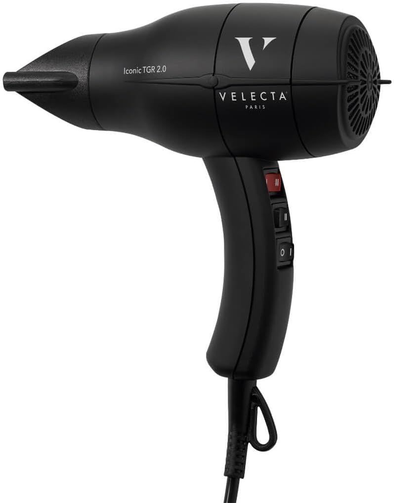 Velecta Paris - Sèche-cheveux professionnel - ICONIC TGR 2.0 Noir intense