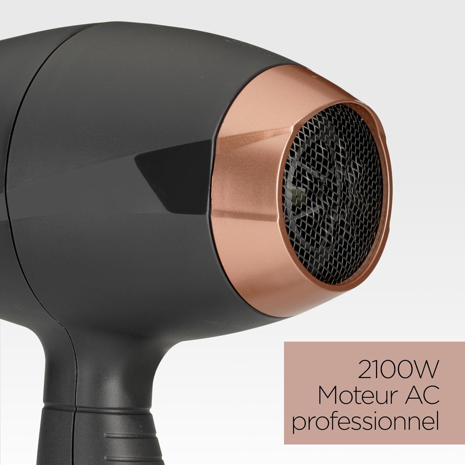 Sèche-cheveux Smooth Pro - Sèche-cheveux puissant de 2100W, Fabriqué en Italie, Technologie ionique anti-frisottis, 3 réglages de température et 2 réglages de vitesse, Noir, 6709DE 6709DE - EU SKU