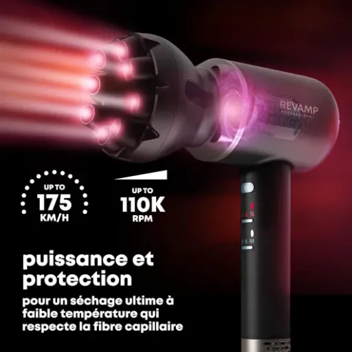 Test REVAMP Enigma Precision : le sèche-cheveux ionique qui veut jouer dans la cour des Dyson