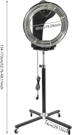 Chauffage De Coiffure Avec Support 950W, Appareil De Coloration Pour Salon De Coiffure, Rotation à 360°, Processeur De Couleur, Coiffage Permanent, Pour Salon Spa (Version 3 en 1)