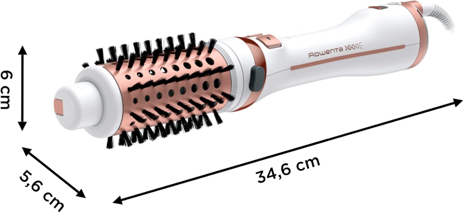 Brush Activ’ Ultimate Care Brosse rotative, 2en1, Fonction Flip, Soin cheveux, Booster d'éclat, Volume, CF9720F0 Blanc Soufflante rotative