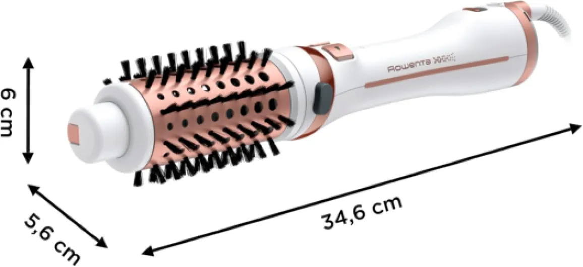 Brush Activ’ Ultimate Care Brosse rotative, 2en1, Fonction Flip, Soin cheveux, Booster d'éclat, Volume, CF9720F0 Blanc Soufflante rotative
