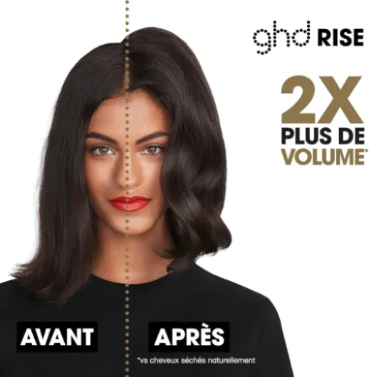 Ghd - Brosse chauffante ghd Rise - Brosse chauffante Effet Brushing (Noir) - Effet brushing avec 2x fois plus volume - Utilisation sur cheveux secs - Sans chaleur extrême - Idéal tous types de cheveux New Packaging