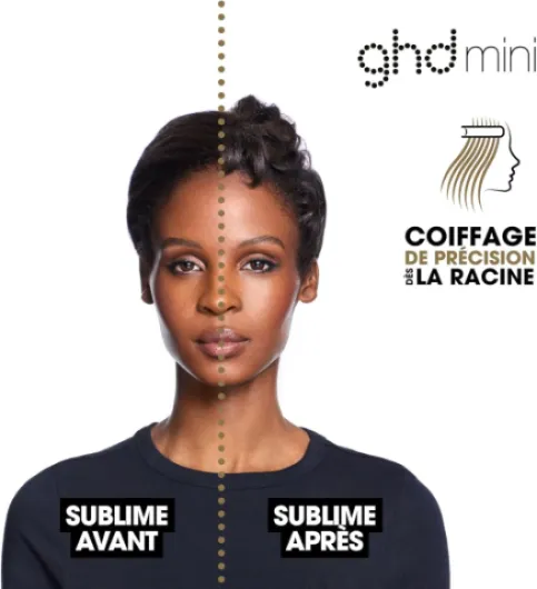 Ghd - Lisseur cheveux ghd mini - Fer à lisser professionnel (Noir) - Plaques 40% plus fines - Cheveux 50% plus brillants, sans chaleur extrême, design premium - Idéal pour les cheveux courts/franges New ghd Mini 2.0