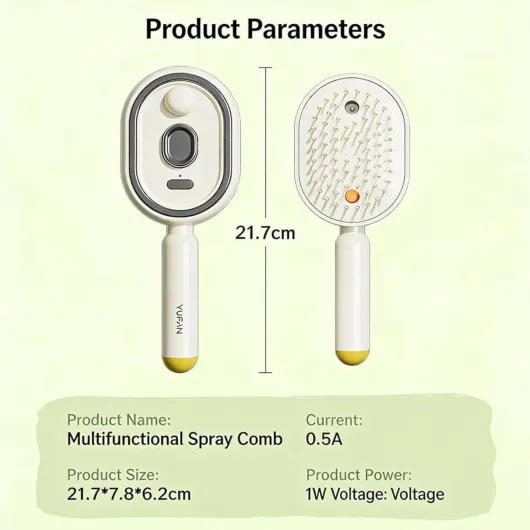 Electric Spray Air Cushion Massage Comb,3-in-1 Self Cleaning Cordless Anti-Static Detangling Comb Air Cushion Massage,for Wet Dry Hair and Home Spa Treatment (C)