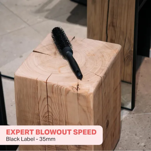Expert Blowout Speed Black Label – Noir mat - 35 - Brosse ronde en céramique avec un barrilet extra long pour des brushings 25% plus rapides Matt Black 35
