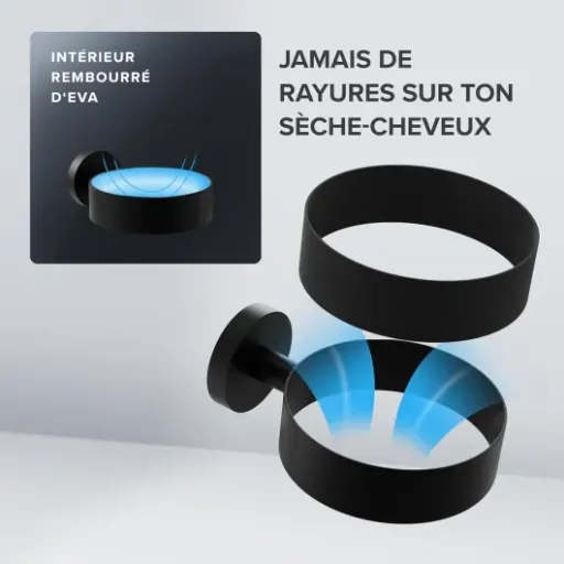 Test ovimar Porte-sèche-Cheveux Kvitoya : un support simple qui range enfin le bazar autour du lavabo