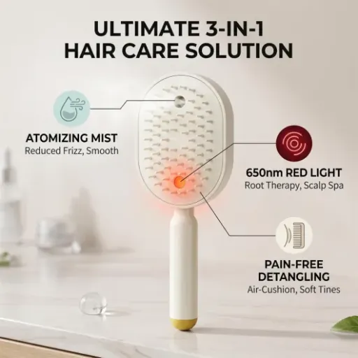 Test Electric Spray Air Cushion Comb : la brosse vapeur gadget qui fait le job… avec quelques limites