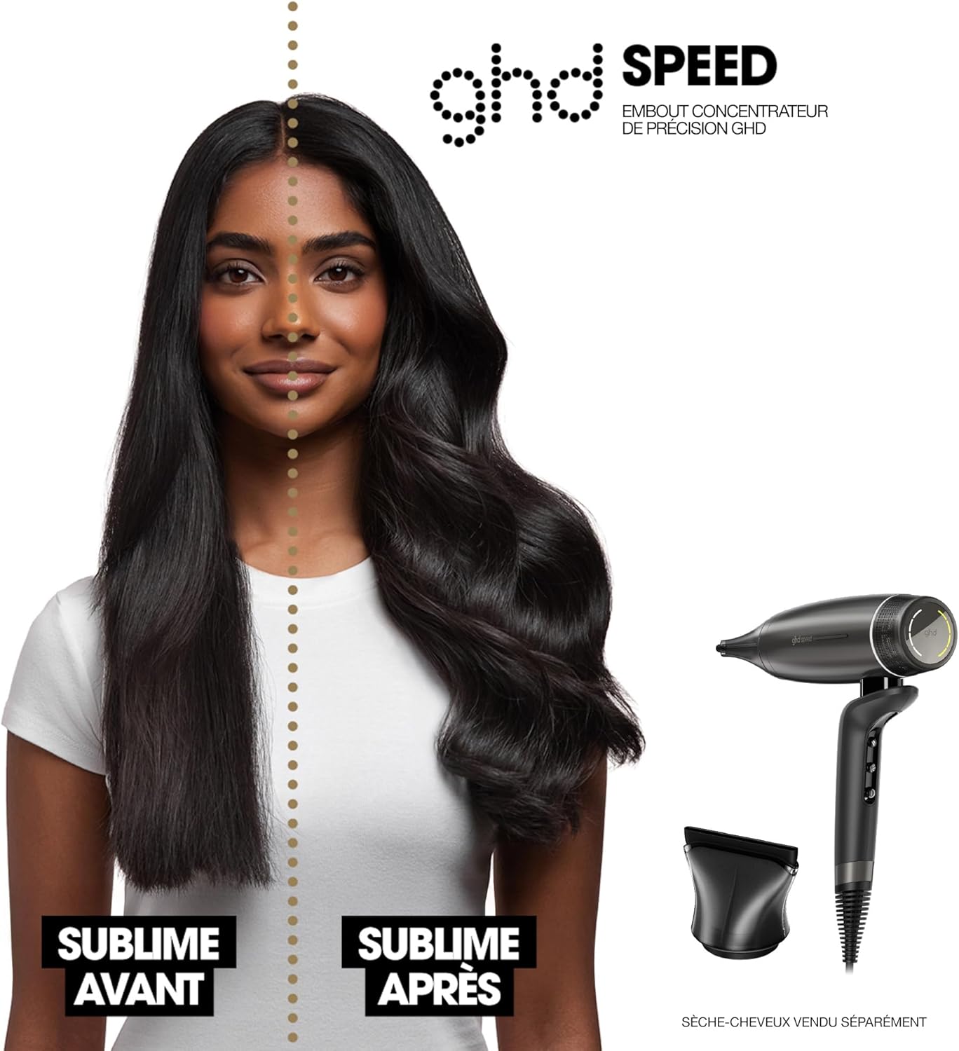 Ghd - Embout de Précision pour Seche cheveux - Embout concentrateur 68 mm pour sèche-cheveux ghd Speed - Idéal pour des brushings précis et travaillés sur tous types et toutes longueurs de cheveux