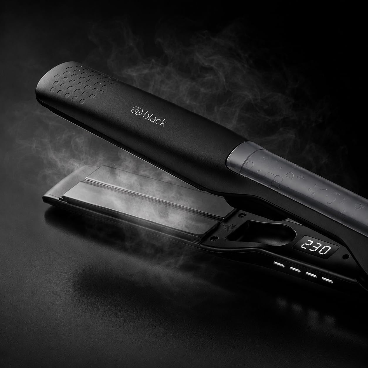 Lisseur Cheveux Noir Golden Goods Steampod Pro, Lisseur Vapeur puissante, Fer a Boucler 10 réglages de température jusqu'à 230ºC, Tous types de cheveux Céramique et ionique, Lisseur Cheveux