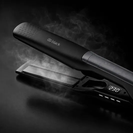 Lisseur Cheveux Noir Golden Goods Steampod Pro, Lisseur Vapeur puissante, Fer a Boucler 10 réglages de température jusqu'à 230ºC, Tous types de cheveux Céramique et ionique, Lisseur Cheveux