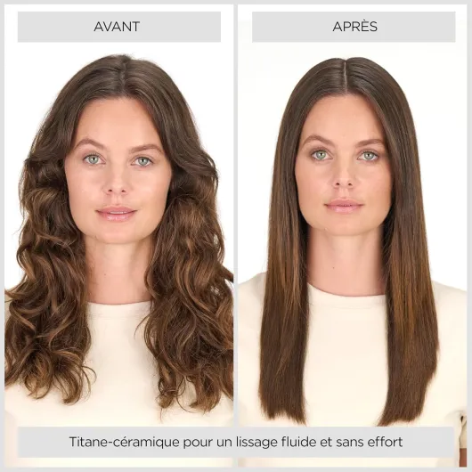 Lisseur Cheveux Midnight Luxe - Plaques flottantes en Titane-Céramique, Chauffe rapide en 30 Secondes, 3 réglages de température jusqu'à 235°C, Utilisation universelle, 2516PE