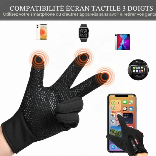 COTOP Gants d'hiver, Gants d'extérieur Coupe-Vent à écran Tactile,Gants Respirants Antidérapants pour Cyclisme, Course à Pied, Conduite, Randonnée, Cadeaux pour Hommes et Femmes M Noir