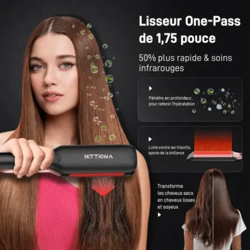 Test HITTIONA S3207W : le gros lisseur céramique qui fait le job sur cheveux épais