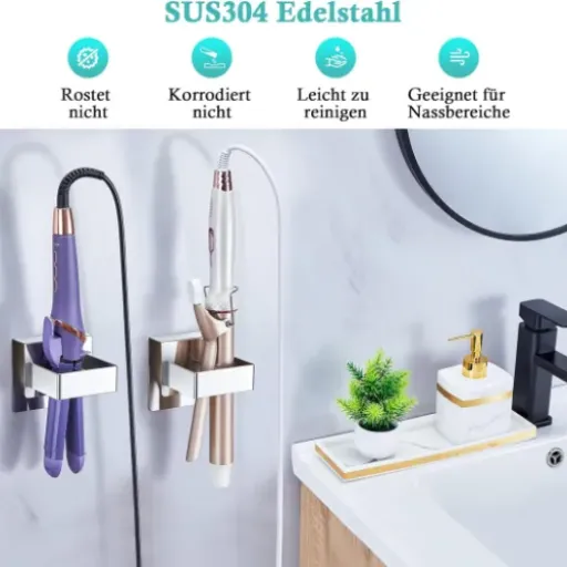 Test support mural pour lisseur LOXSUN : petit accessoire simple qui range enfin le bazar dans la salle de bain