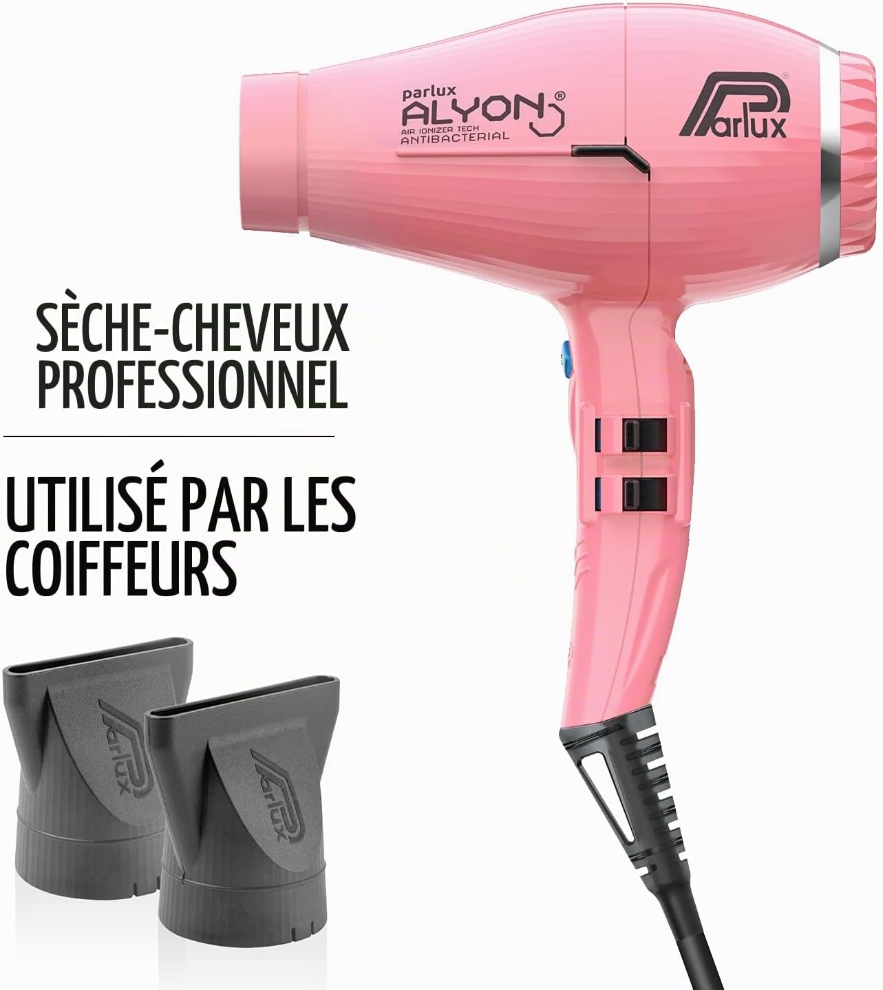 PARLUX Hair Dryer Alyon rose pour adultes, usage quotidien, format pratique