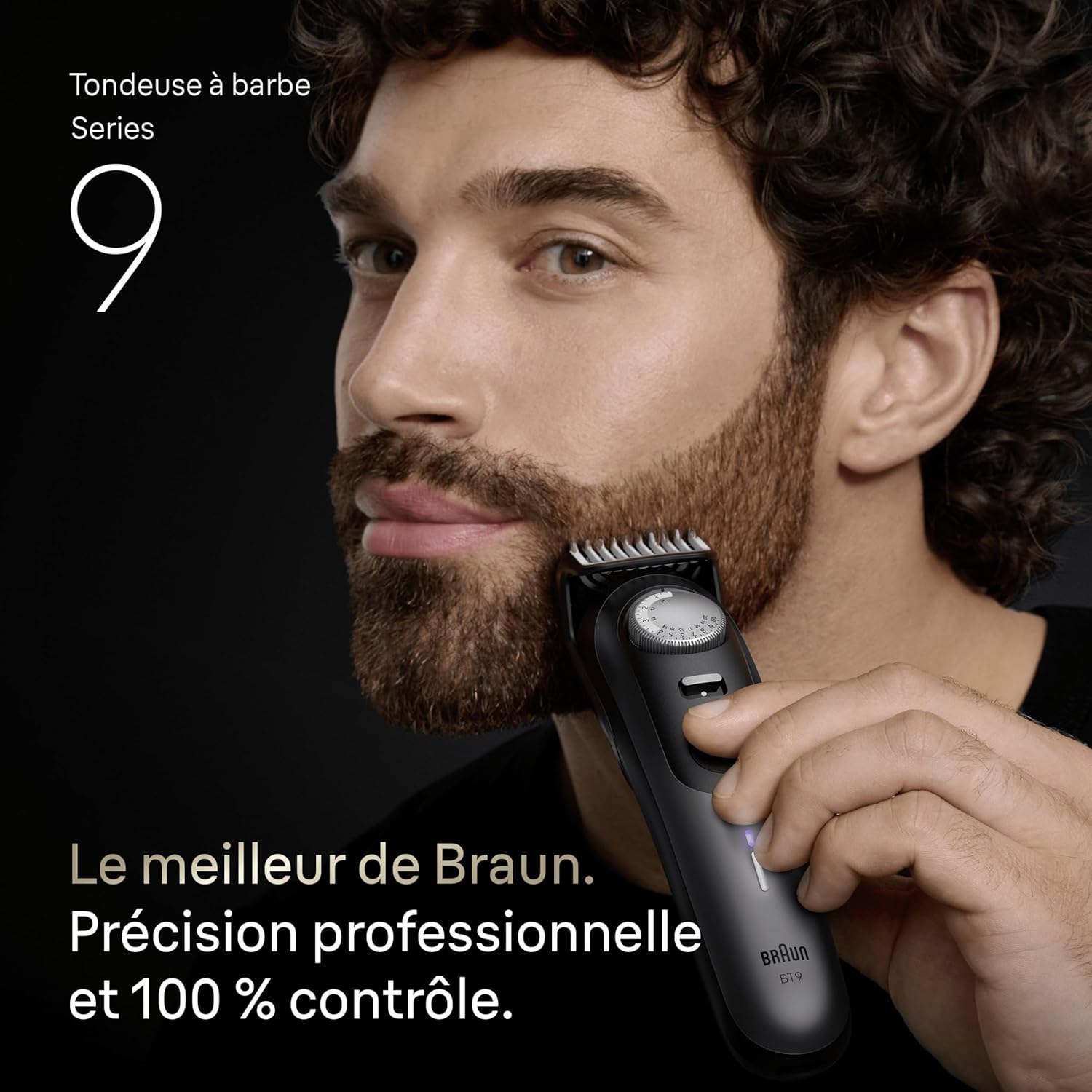 Braun Tondeuse Barbe Homme Series 9 BT9565, Titane - Etanche, Batterie Rechargeable, +14 Outils de Barbier, Lame Ultra Affutée, Coffret avec Etui de Voyage, Emballage en Carton