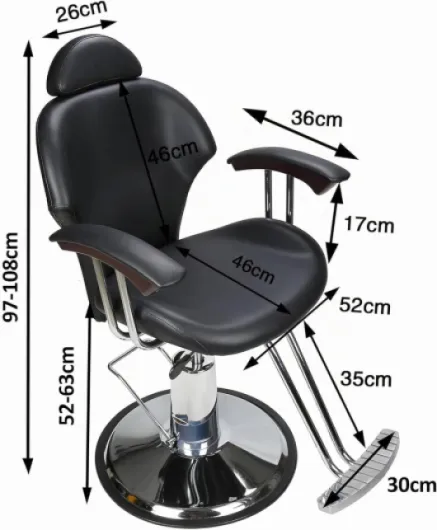 Chaise de Coiffure Hydraulique - Équipement de Travail Pour Salon