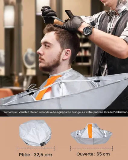 Lictin Coupe de Cheveux Coiffure Cape Argent
