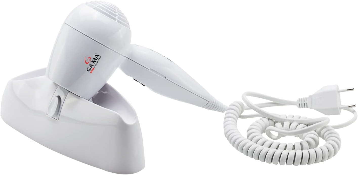 Gama Italy Professional - Sèche-cheveux mural - Moteur DC ultra léger - 1200W de puissance - Pratique et maniable - 200 g