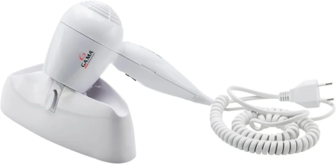 Gama Italy Professional - Sèche-cheveux mural - Moteur DC ultra léger - 1200W de puissance - Pratique et maniable - 200 g